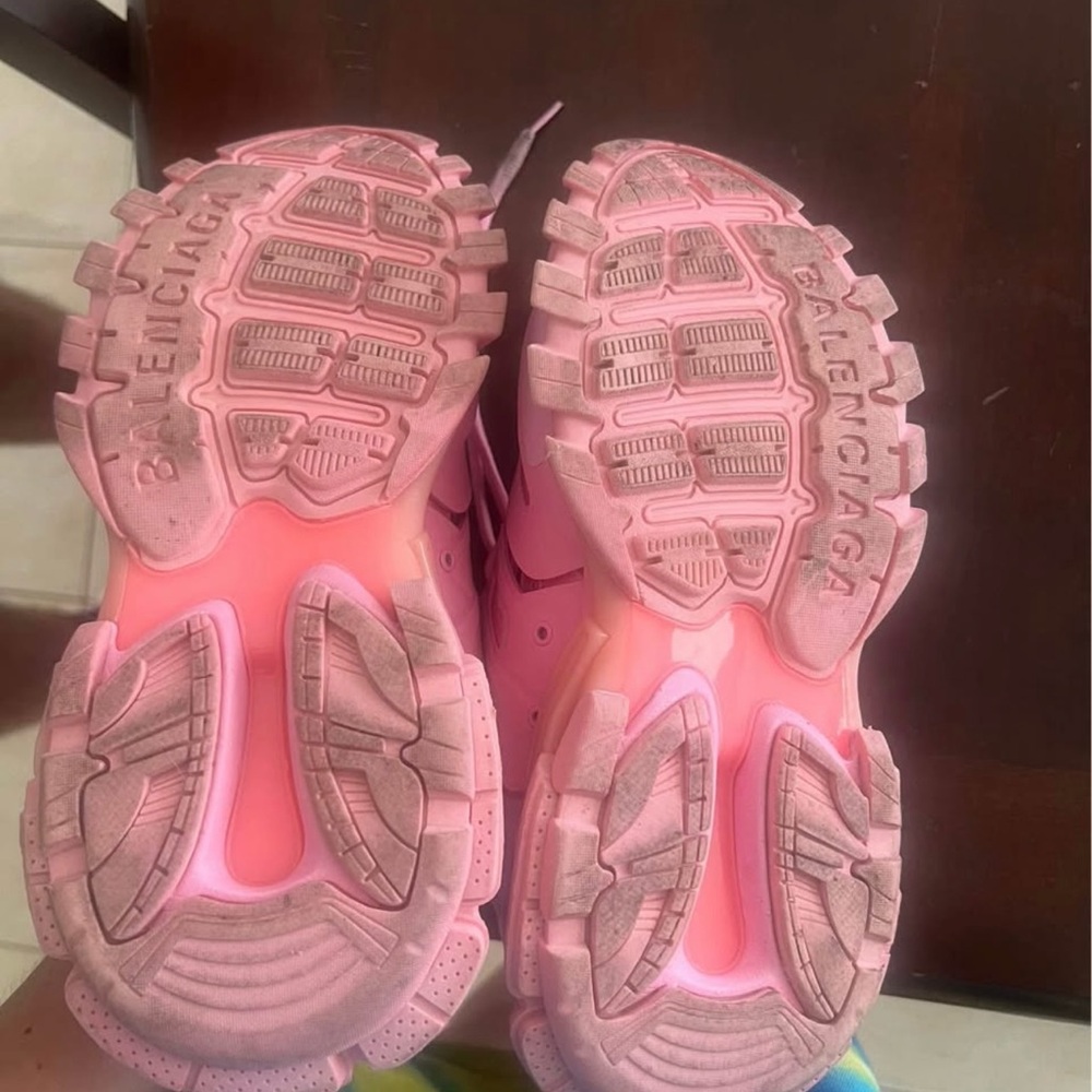 Balenciaga Pink Lace-Up Sneakers - Picture 4 of 5